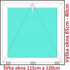 Plastová okna S SOFT šířka 115 a 120cm x výška 65-80cm 